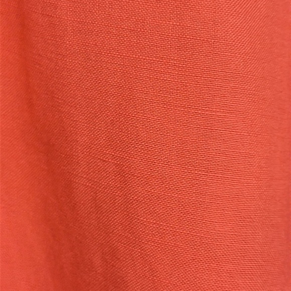 For Cynthia Orange Coral Linen Blend Straight Leg Women's Pants Sz XL NWT New - Picture 7 of 8